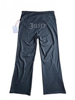 Juicy Couture Sport Straight Leg Leggings Rhinestone Black Size X-Large NWT D/88